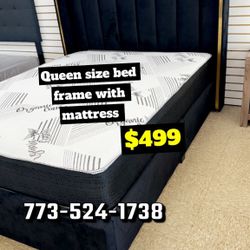 Queen Bed Headboard Frame Mattress And Box Spring Brand New In Box 📦 Available In All Sizes Same Day Delivery 🚚 