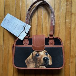 NWT Ardleigh Elliot Dachshund Wiener Dog Puppy, Faithful Friends, Purse Handbag