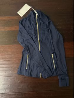 Midnight Blue Gold Zipper Lululemon Define jacket