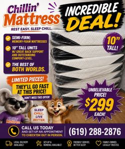 🔥 GREAT DEAL ON 10” QUEEN MEMORY-FOAM MATTRESSES! 🔥