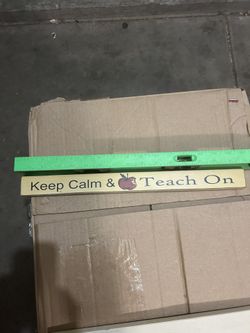 New Wooden plaque Keep calm Teach on