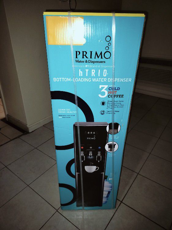 Primo H Trio With K-cup Water Dispenser Hot Cold And Coffee Dispenser With K-Cup Storage 