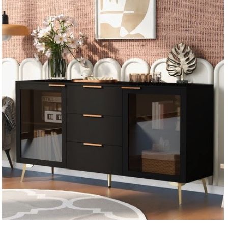 Black w/ Bronze and gold Sideboards or Cabinets