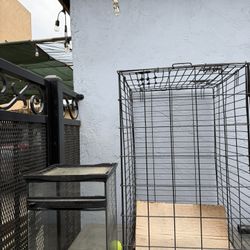 Pet Metal Crate And Fish Tank 