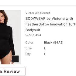 New Victoria Secret Turtleneck Bodysuit 