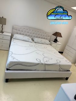 King size bedroom set with mattress cama nueva