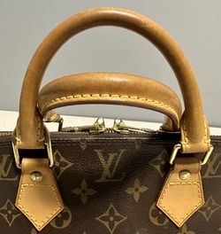 LOUIS VUITTON Alma PM Monogram Canvas Satchel Bag Brown