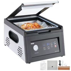 Chamber Vacuum Sealer, 380W Vacuum Pump Power, Sealing Bag Packing Machine for Wet Foods, Meat, Compact Design with 11.5 in Sealing Length, Ideal Comm