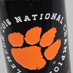Clemson University National 2016 Champions Etched Wine Bottle