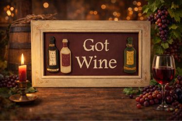 Got Wine Rustic Wooden Wall Plaque Wine Bottles Kitchen Home Bar Decor 🍷✨