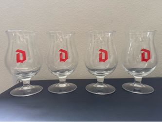 4 Duvel Moortgat Red D Belgian Beer Tulip Chalice
