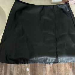 Hollister Faux Leather Skirt