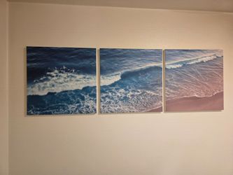 3 piece Beach Painting