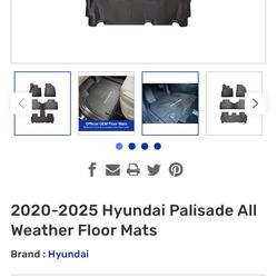 Hyundai Palisade Oem All Wether Mats 20-25