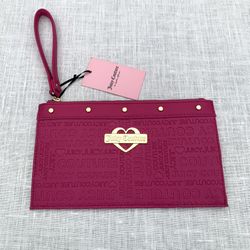 NWT Juicy Couture Logo Glam Wristlet Clutch Wallet 