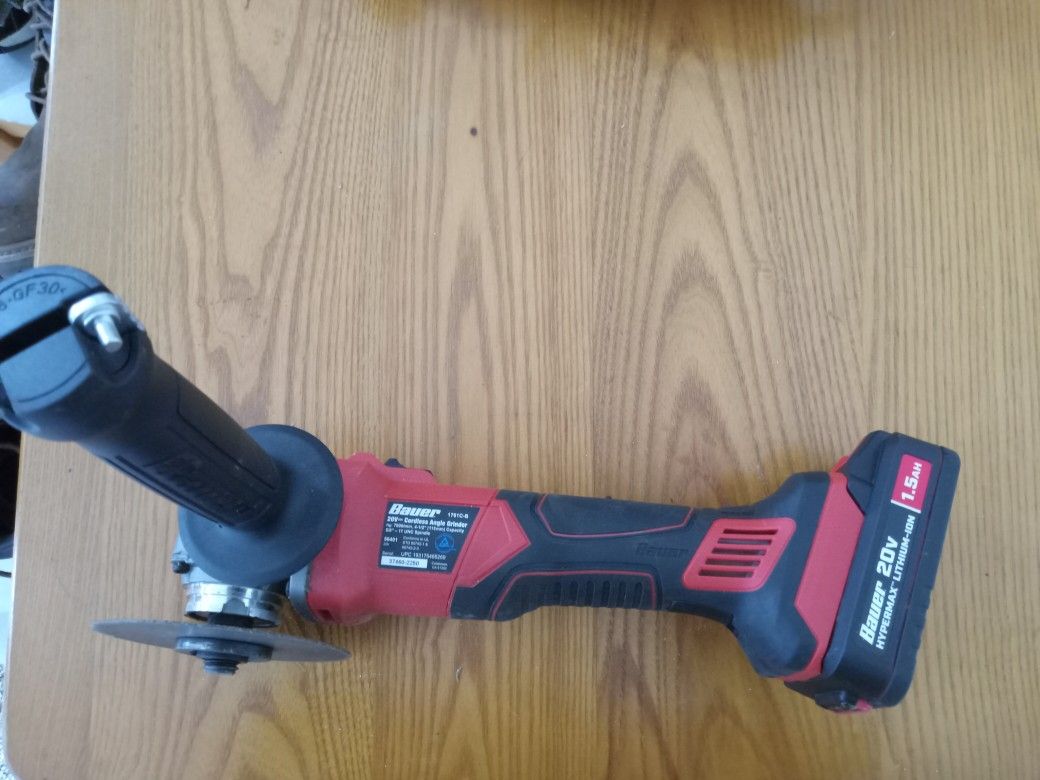 Bauer Cut Off Wheel 20 Volt Cordless 40$ New Battery As Well