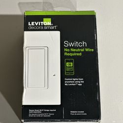 Leviton Decora Smart No-Neutral 15 Amp Rocker Light Switch, Requires MLWSB Wi-Fi Bridge, White