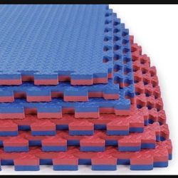 Xspec 1" Extra Thick Interlocking Home Gym Foam Floor Mat Reversible Tiles (24" x 24") | 12 Pieces, 48 Square feet | Protective Flooring for Work Out 