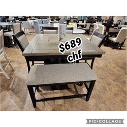 Christmas Sale 6 Piece Counter Height Dining Table Set 