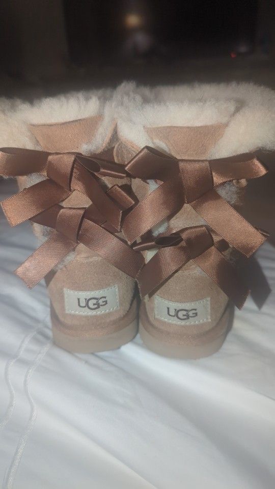 Kids Ug Boots Bailey Bow Brown