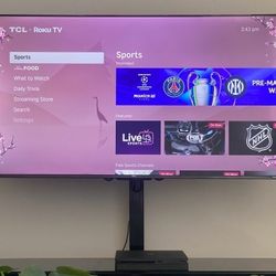 50in TCL ROKU TV  with TV Stand