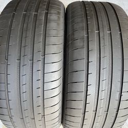 Two Tires 245/40/19 Goodyear Eagle F1 Runflats With 65-70% Left Excellent Pair 
