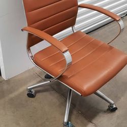 Orange Leather Computer Chair