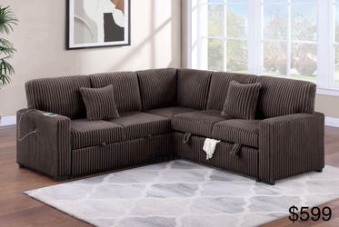 Sectional sleeper with storage