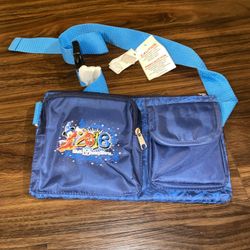 Walt Disney World Mickey Mouse 2016 Souvenir Waist Fanny Pack Blue Canvas NWT