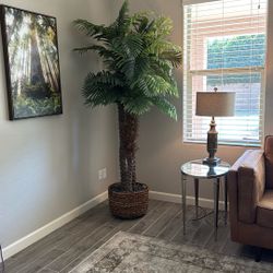 Artificial Palm Tree In Beautiful Basket