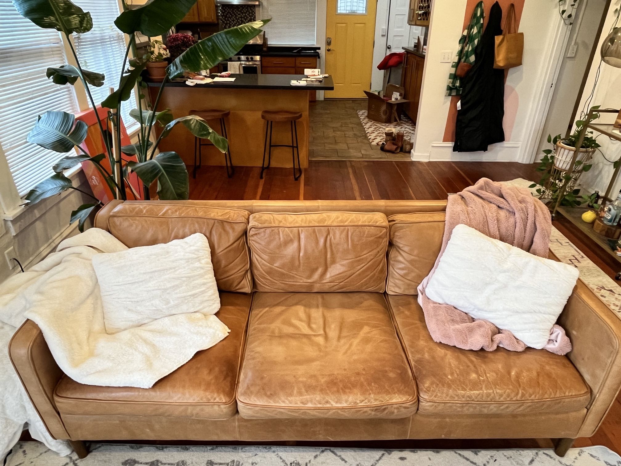 West Elm Leather Hamilton Couch for Sale in Seattle, WA OfferUp