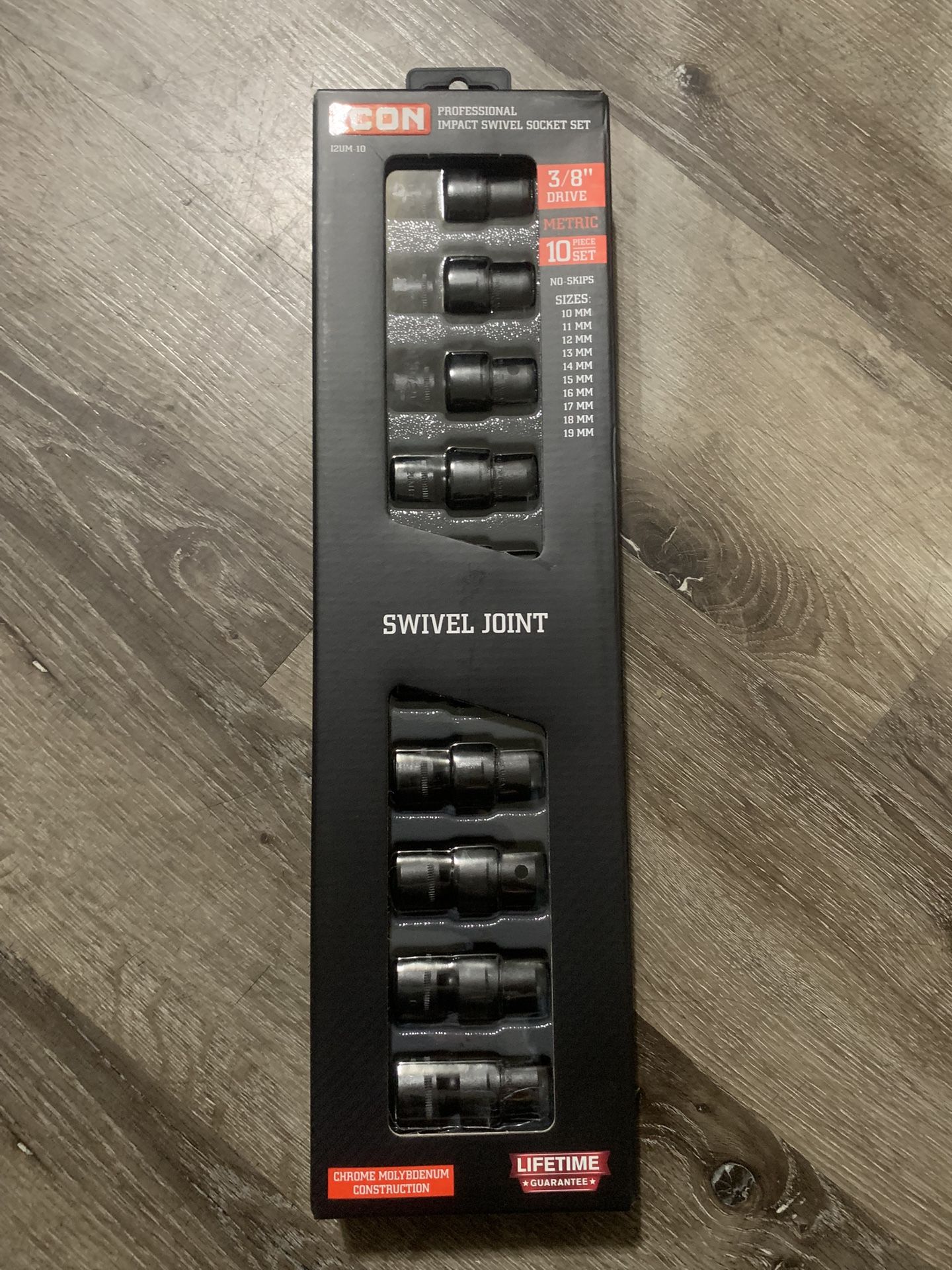 Icon 10pc 3/8 Impact Swivel Socket Set (metric) 