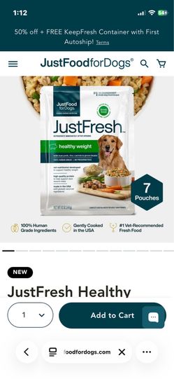 Just fresh dog food