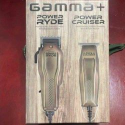 Gamma+ Power Cruiser Corded Trimmer (HCGPTCTS) + Power Ryde Corded Clipper (HCGPCRCS) Combo Set Barber