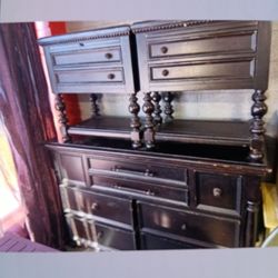 63'35 one dresser and two nightstand missing door knob but easy to to find some