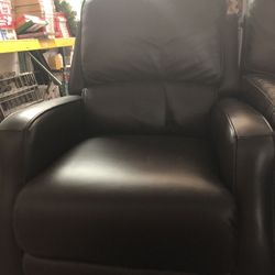 Leather Pushback Recliner