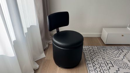 Swivel Accent Vanity Stool with Storage