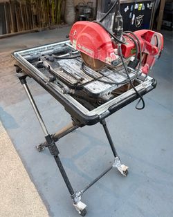 Husky THD950L 7 in. wet tile/stone saw with stand