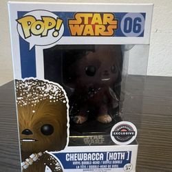 VAULTED EXCLUSIVE Chewbacca Hoth Star Wars Funko Pop #06 Bobblehead Blue Box