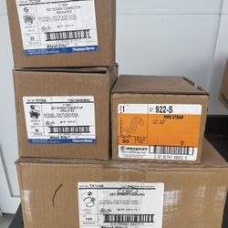 1” EMT Couplings, Connectors, Straps New