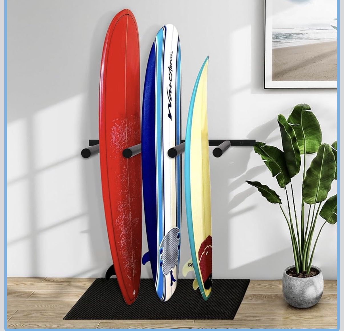 Surfboard Wall Mount - Vertical 4 Arms Storage 