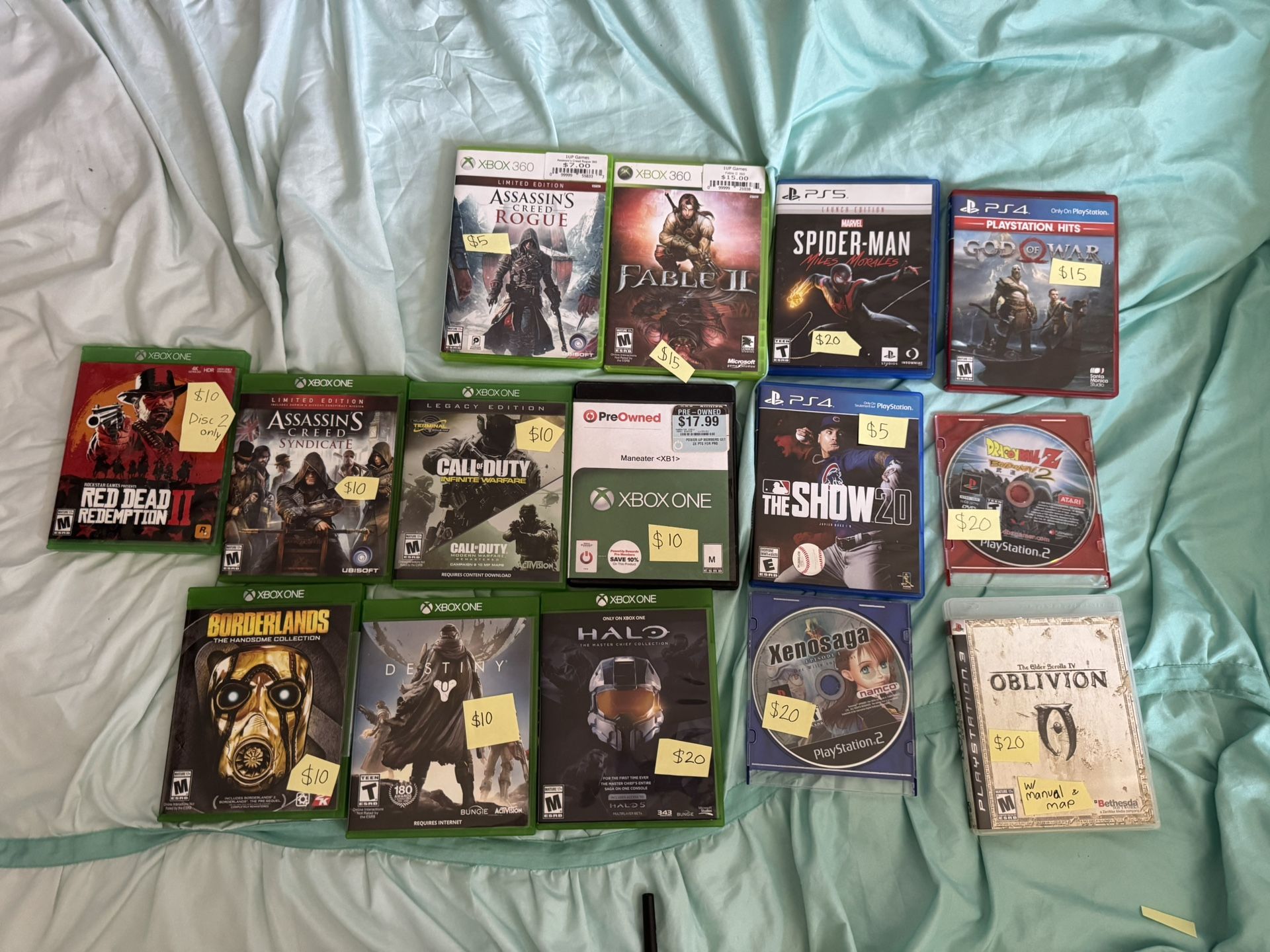 Xbox One, Xbox 360, PS5, PS4, PS3, PS2 Games