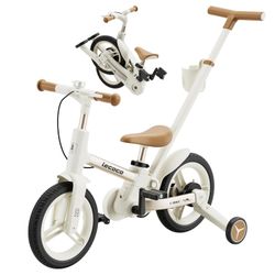 lecoco 6 in 1 Toddler Bike with Push Handle for Kids 2-6 Years