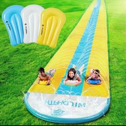 22.5FT Slip and Slide for Kids and Adult, Inflatable Water Slide for Backyard Outdoor with Sprinkler, Blow up Watersilde Summer Toy NEW Retails $44.99