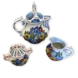 Anthropologie Botanical  Tea Set