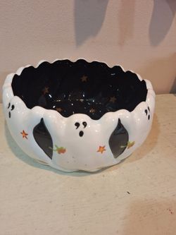 Halloween Ghosts Ceramic Bowl