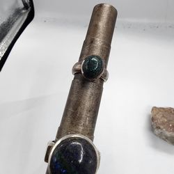 Black Opal Silver Rings Sizes 8 And 10 