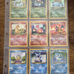 Complete Pokémon Starter Set + Shadowless Charizard 