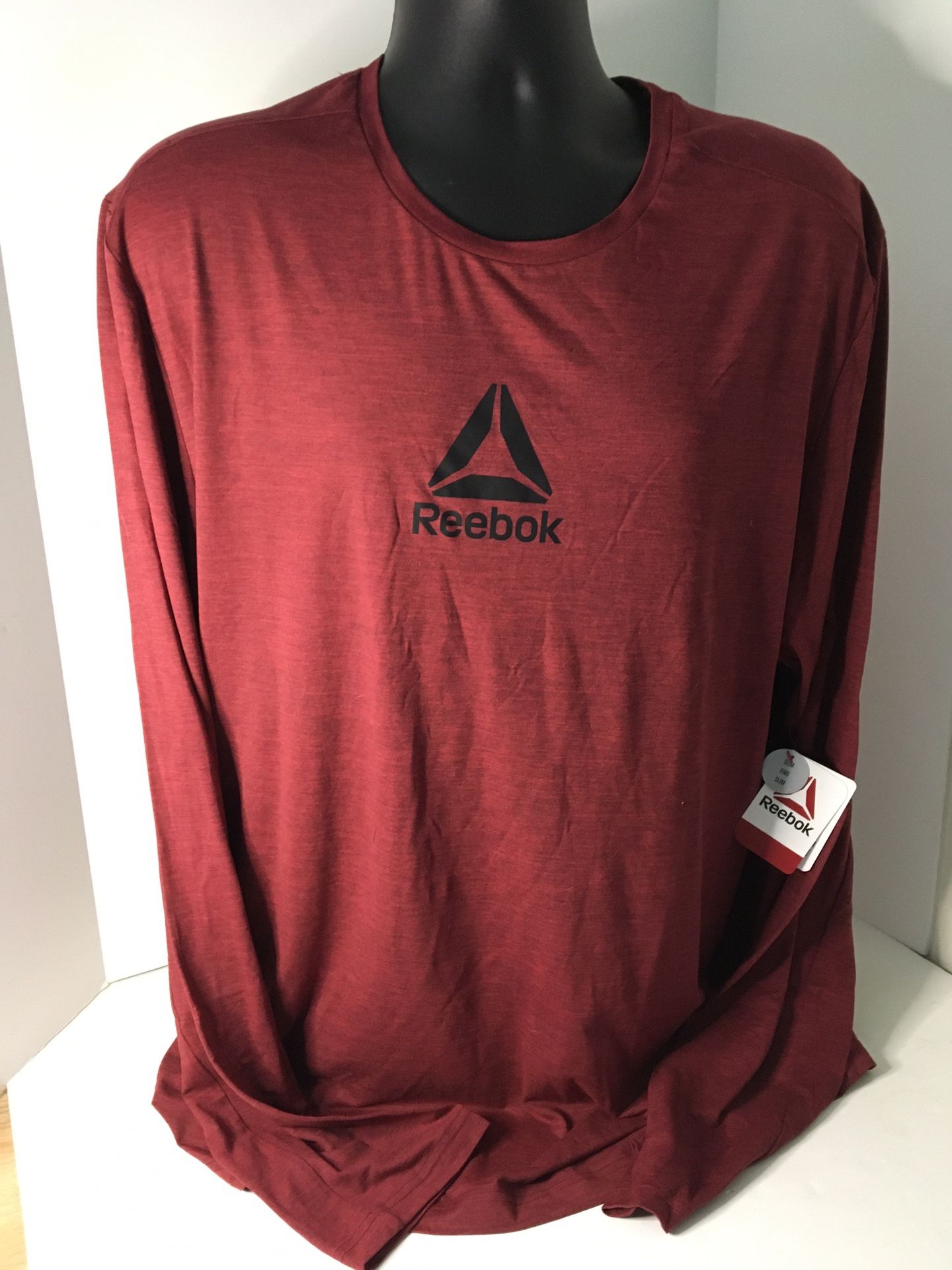 New Mens 3XL Reebok Athletic Long Sleeve Shirt