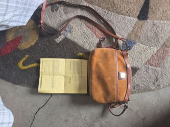 Dooney & Bourke suede crossbody honey color w papers